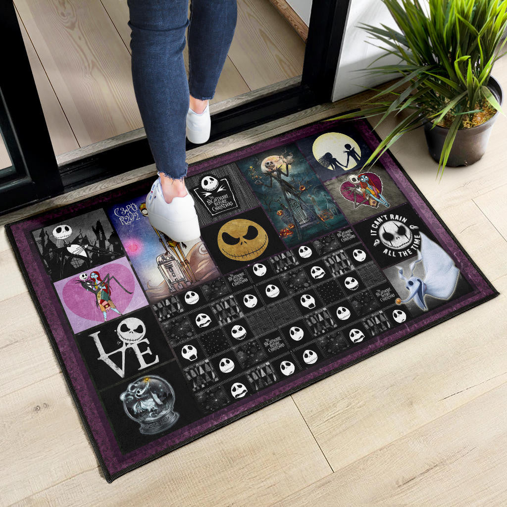 Jack And Sally The Nightmare Before Christmas Door Mat Cartoon Home Decor Custom For Fans NT040402
