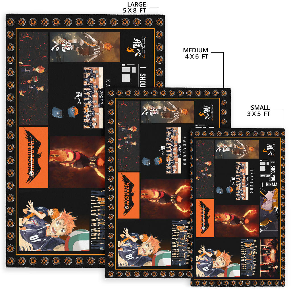 Tobio Kageyama And Shoyo Hinata Haikyuu Area Rug Anime Home Decor Custom For Fans NA041202