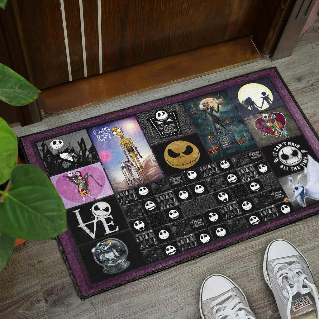 Jack And Sally The Nightmare Before Christmas Door Mat Cartoon Home Decor Custom For Fans NT040402