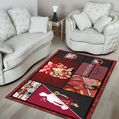 Tetsuro Kuroo And Kenma Kozume Fukurodani Haikyuu Area Rug Anime Home Decor Custom For Fans NA041304