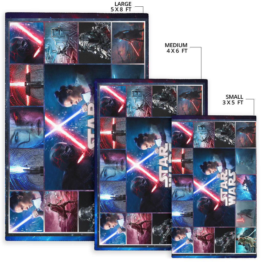 Rey And Ren Star Wars Area Rug Movie Home Decor Custom For Fans NT040402