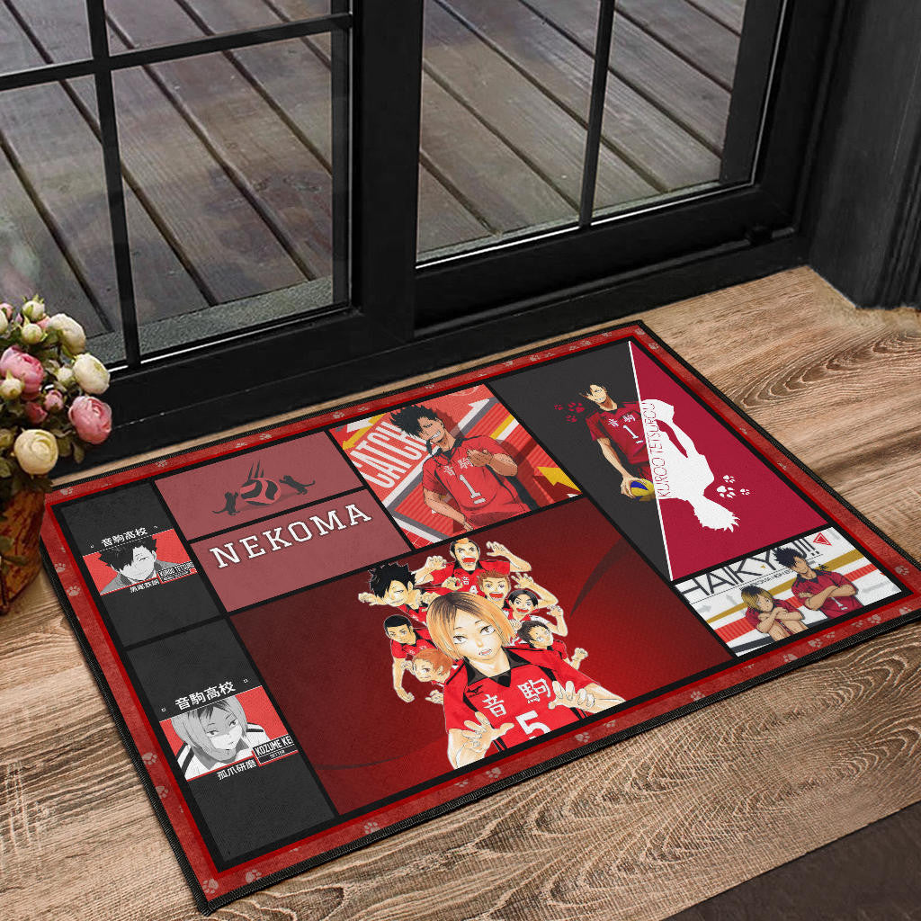 Tetsuro Kuroo And Kenma Kozume Fukurodani Haikyuu Door Mat Anime Home Decor Custom For Fans NA041303