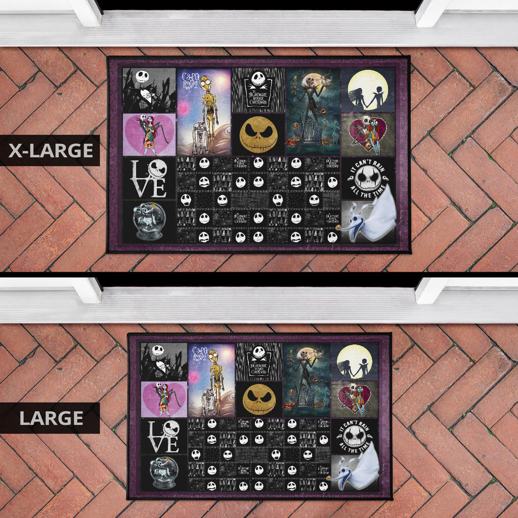 Jack And Sally The Nightmare Before Christmas Door Mat Cartoon Home Decor Custom For Fans NT040402
