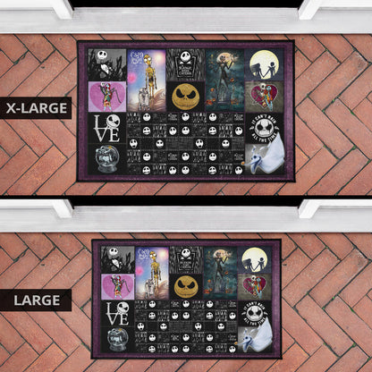 Jack And Sally The Nightmare Before Christmas Door Mat Cartoon Home Decor Custom For Fans NT040402