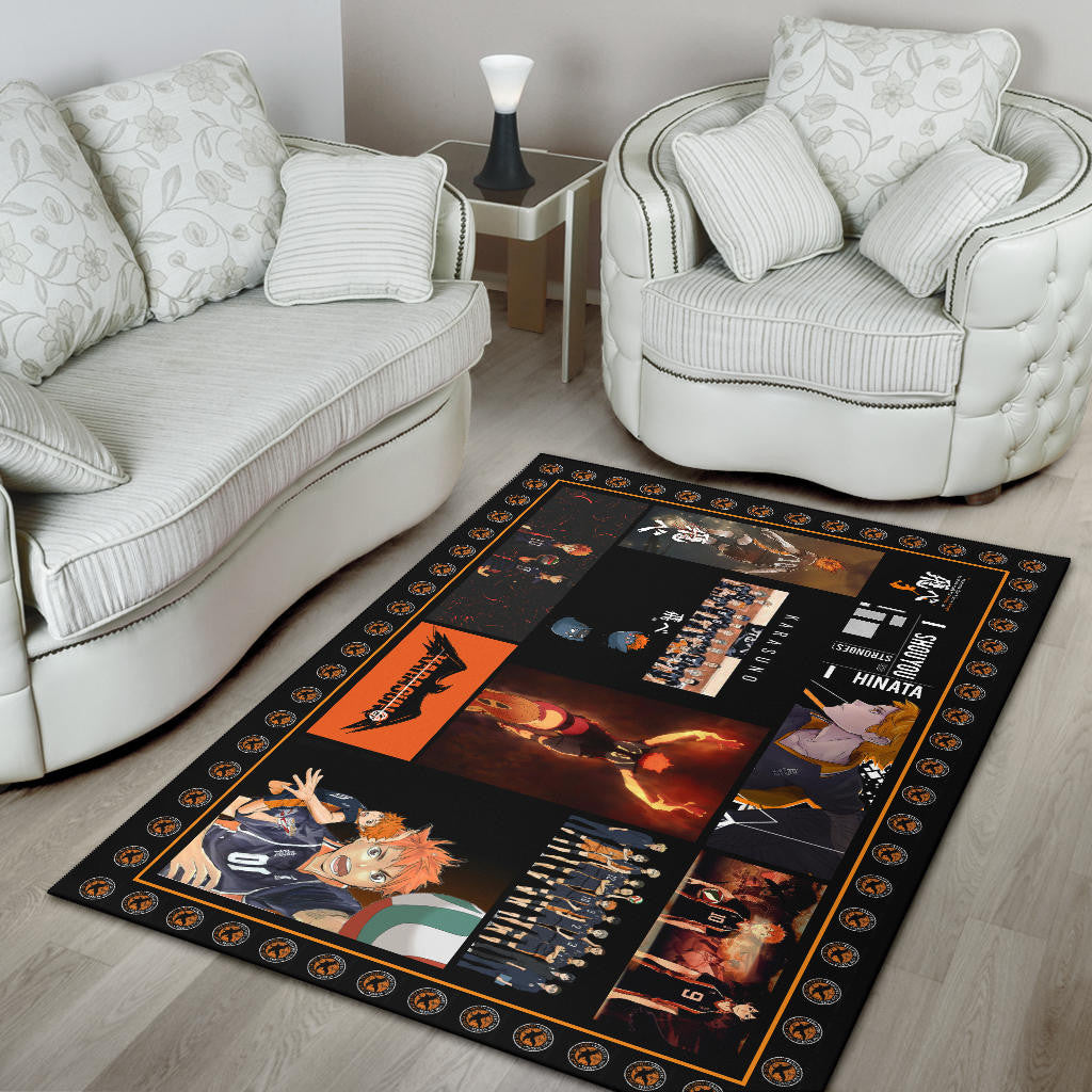 Tobio Kageyama And Shoyo Hinata Haikyuu Area Rug Anime Home Decor Custom For Fans NA041202