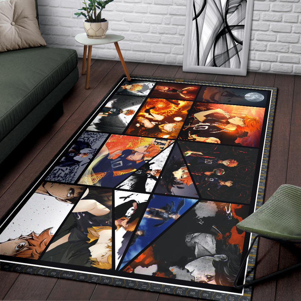 Tobio Kageyama And Shoyo Hinata Fukurodani Haikyuu Area Rug Anime Home Decor Custom For Fans NA041302