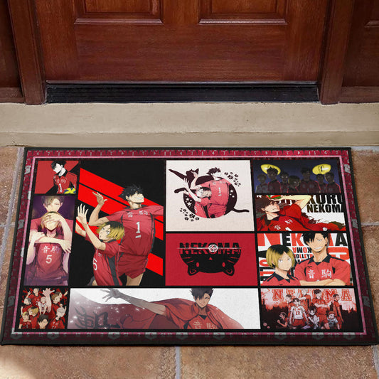 Tetsuro Kuroo And Kenma Kozume Fukurodani Haikyuu Door Mat Anime Home Decor Custom For Fans NA041304