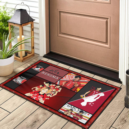 Tetsuro Kuroo And Kenma Kozume Fukurodani Haikyuu Door Mat Anime Home Decor Custom For Fans NA041303