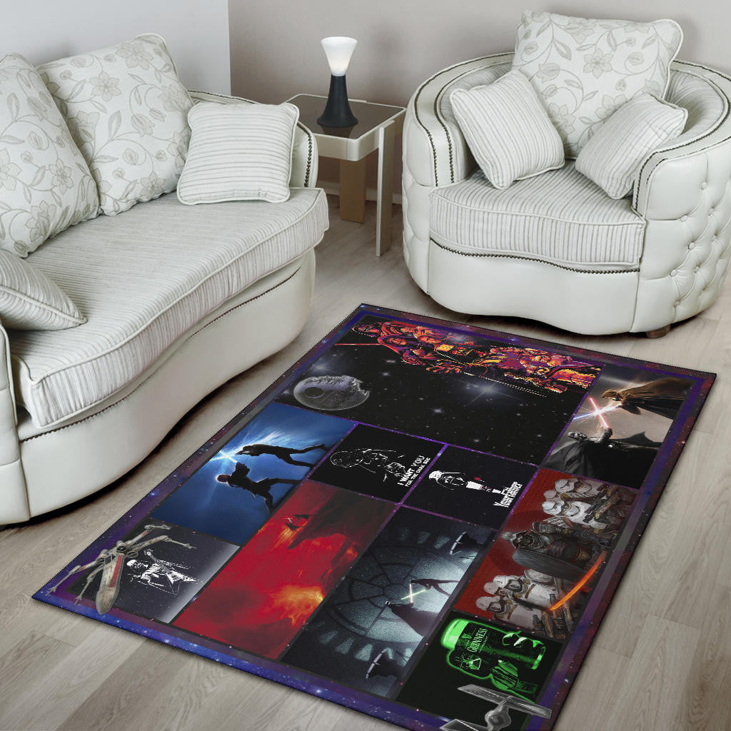 Darth Vader Star Wars Area Rug Movie Home Decor Custom For Fans NT040401
