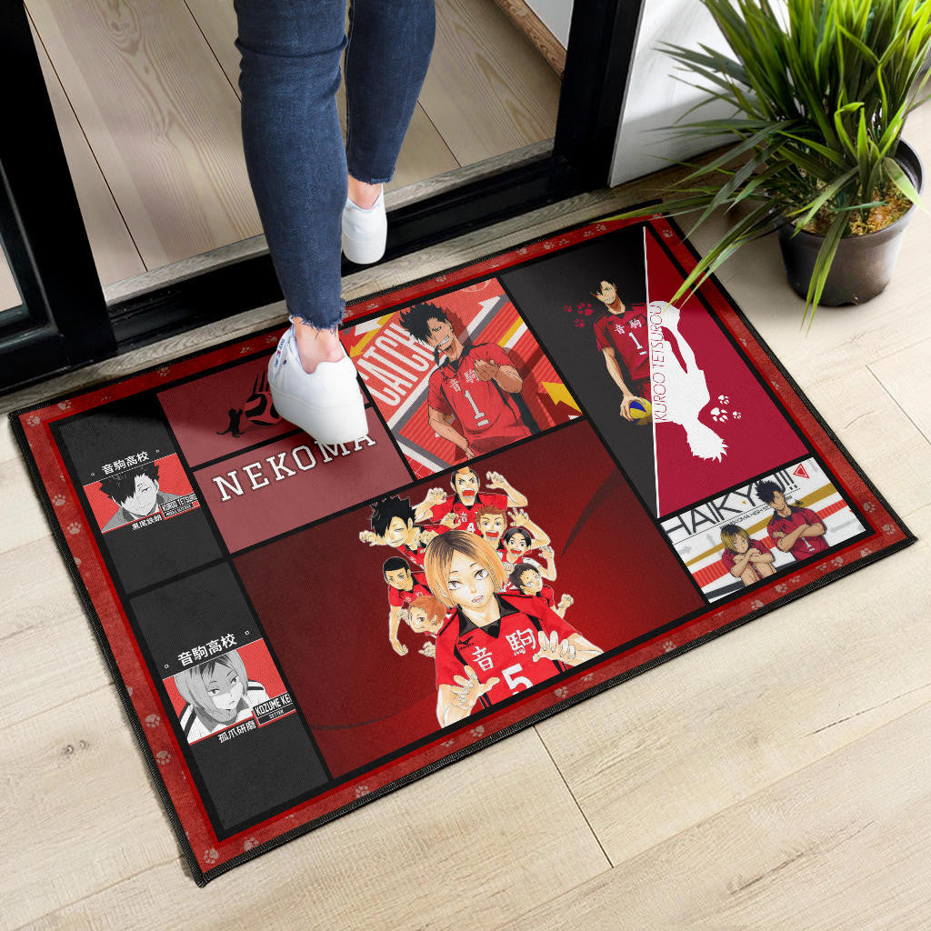 Tetsuro Kuroo And Kenma Kozume Fukurodani Haikyuu Door Mat Anime Home Decor Custom For Fans NA041303