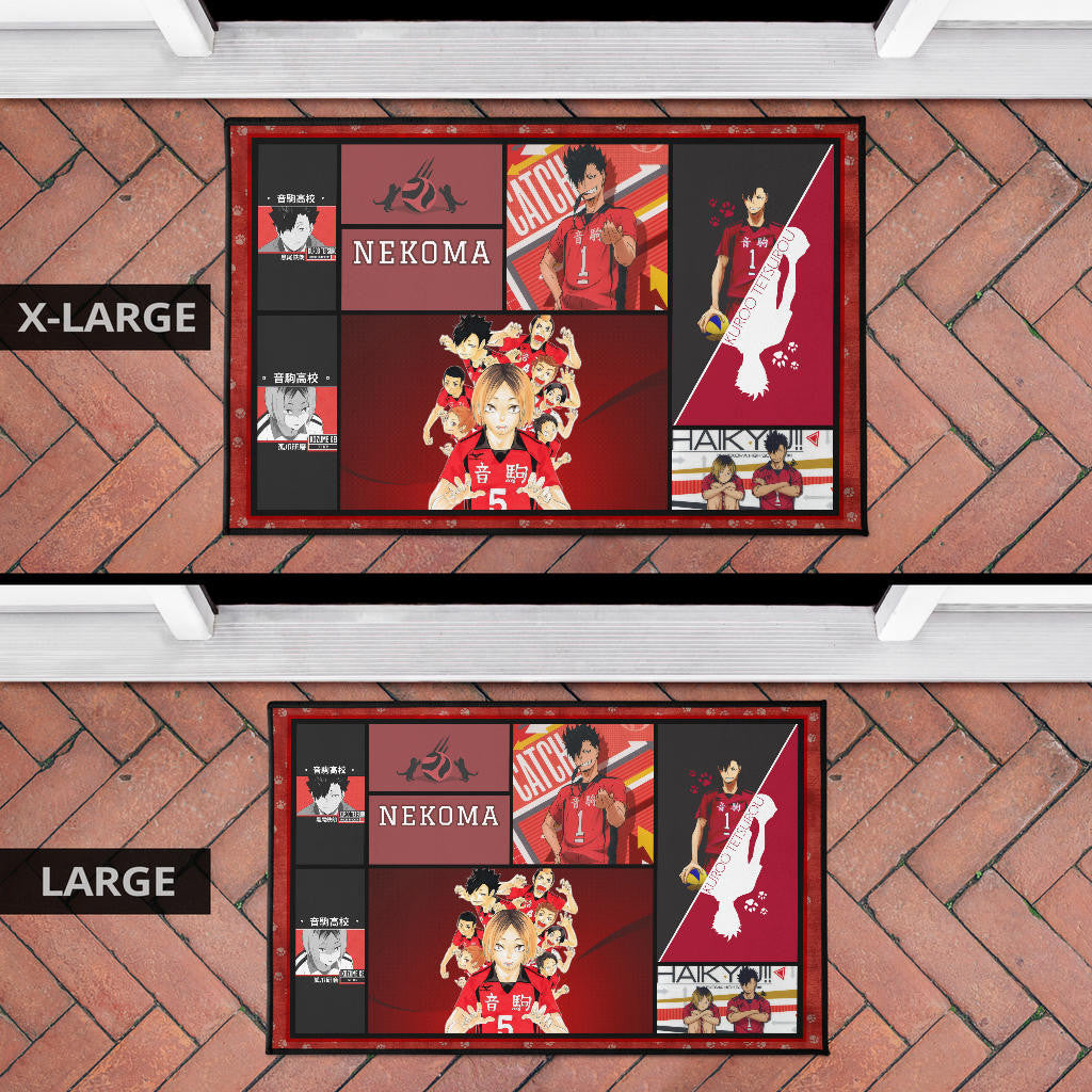 Tetsuro Kuroo And Kenma Kozume Fukurodani Haikyuu Door Mat Anime Home Decor Custom For Fans NA041303