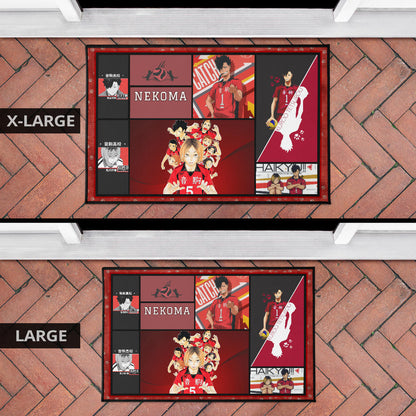 Tetsuro Kuroo And Kenma Kozume Fukurodani Haikyuu Door Mat Anime Home Decor Custom For Fans NA041303