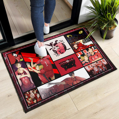 Tetsuro Kuroo And Kenma Kozume Fukurodani Haikyuu Door Mat Anime Home Decor Custom For Fans NA041304