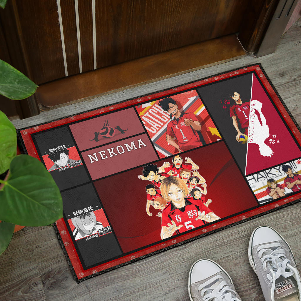 Tetsuro Kuroo And Kenma Kozume Fukurodani Haikyuu Door Mat Anime Home Decor Custom For Fans NA041303