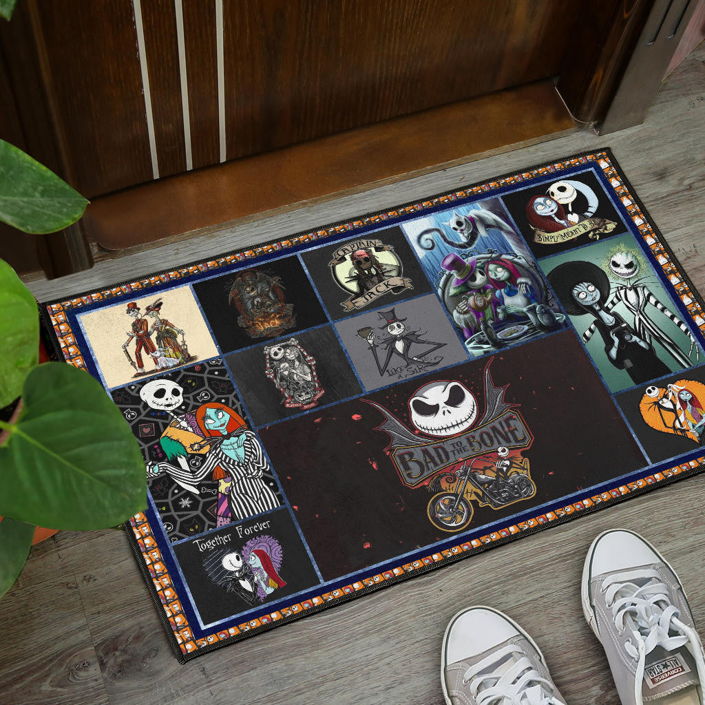 Jack And Sally The Nightmare Before Christmas Door Mat Cartoon Home Decor Custom For Fans NT040401