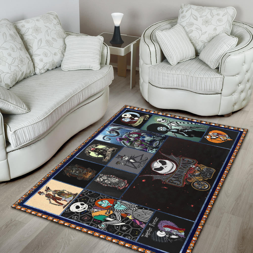 Jack And Sally The Nightmare Before Christmas Area Rug Cartoon Home Decor Custom For Fans NT040401