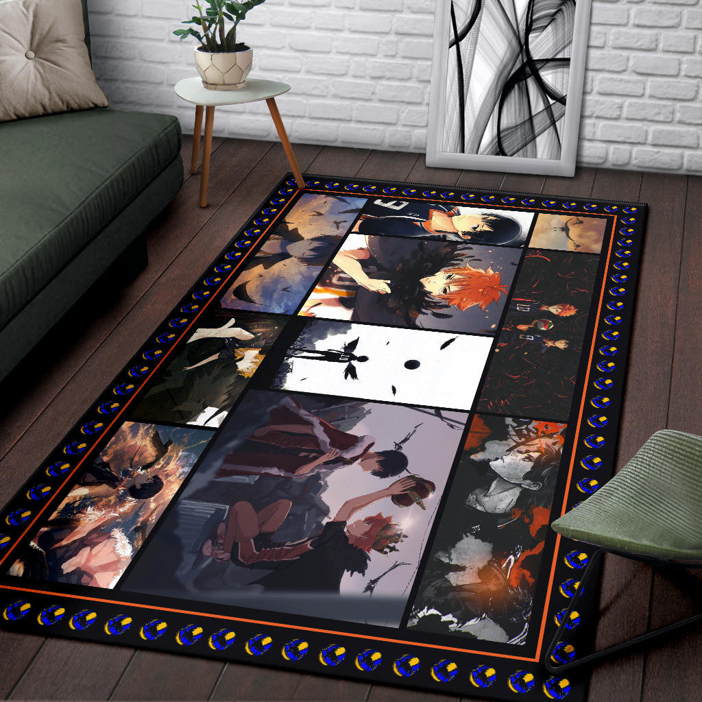 Tobio Kageyama And Shoyo Hinata Haikyuu Area Rug Anime Home Decor Custom For Fans NA041201