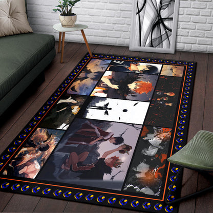 Tobio Kageyama And Shoyo Hinata Haikyuu Area Rug Anime Home Decor Custom For Fans NA041201