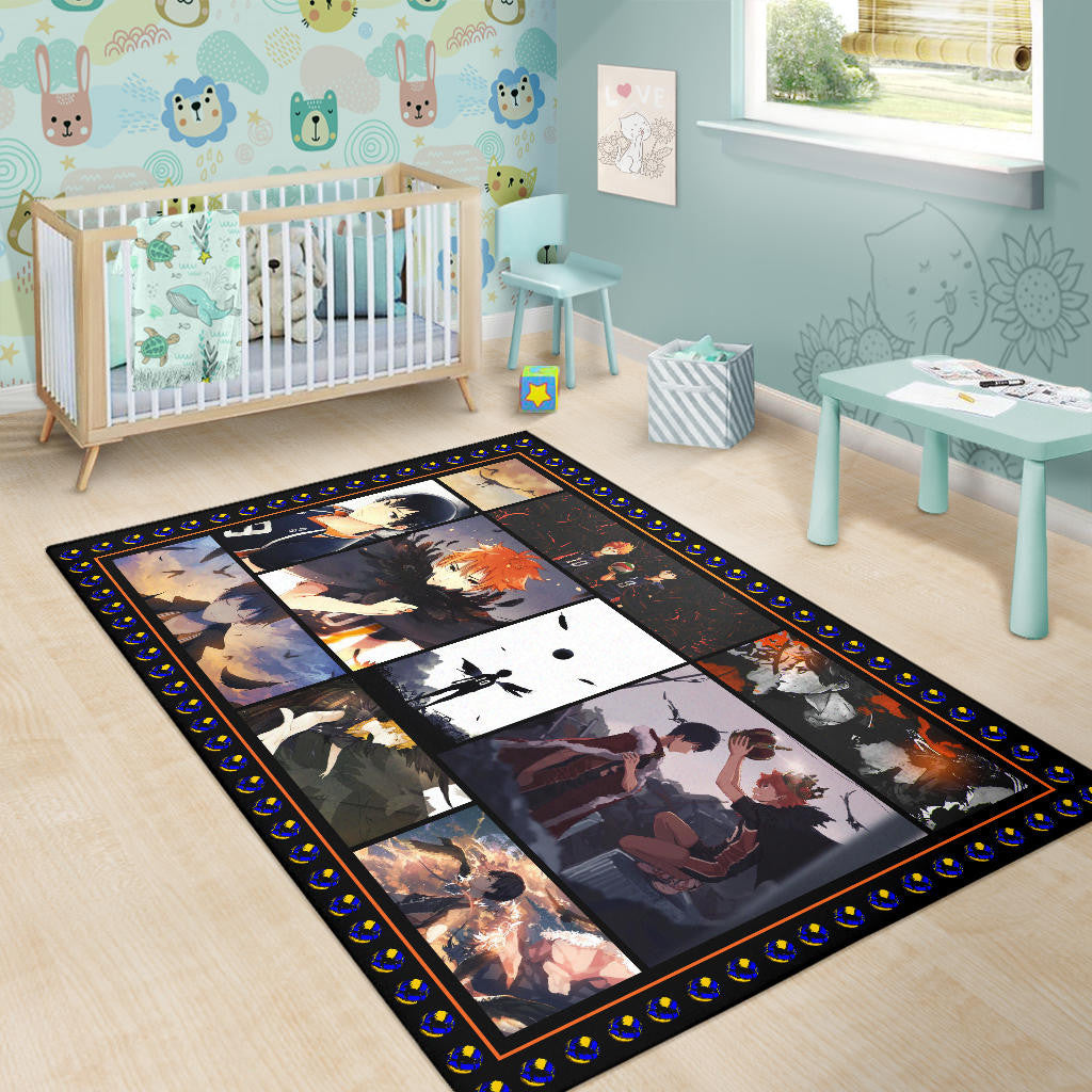 Tobio Kageyama And Shoyo Hinata Haikyuu Area Rug Anime Home Decor Custom For Fans NA041201