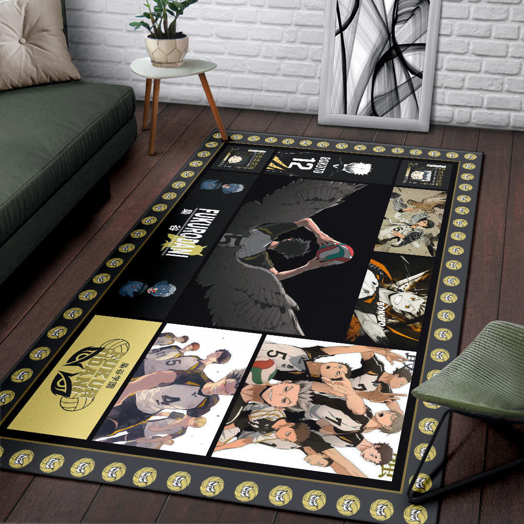 Fukurodani Team Haikyuu Area Rug Anime Home Decor Custom For Fans NA041204