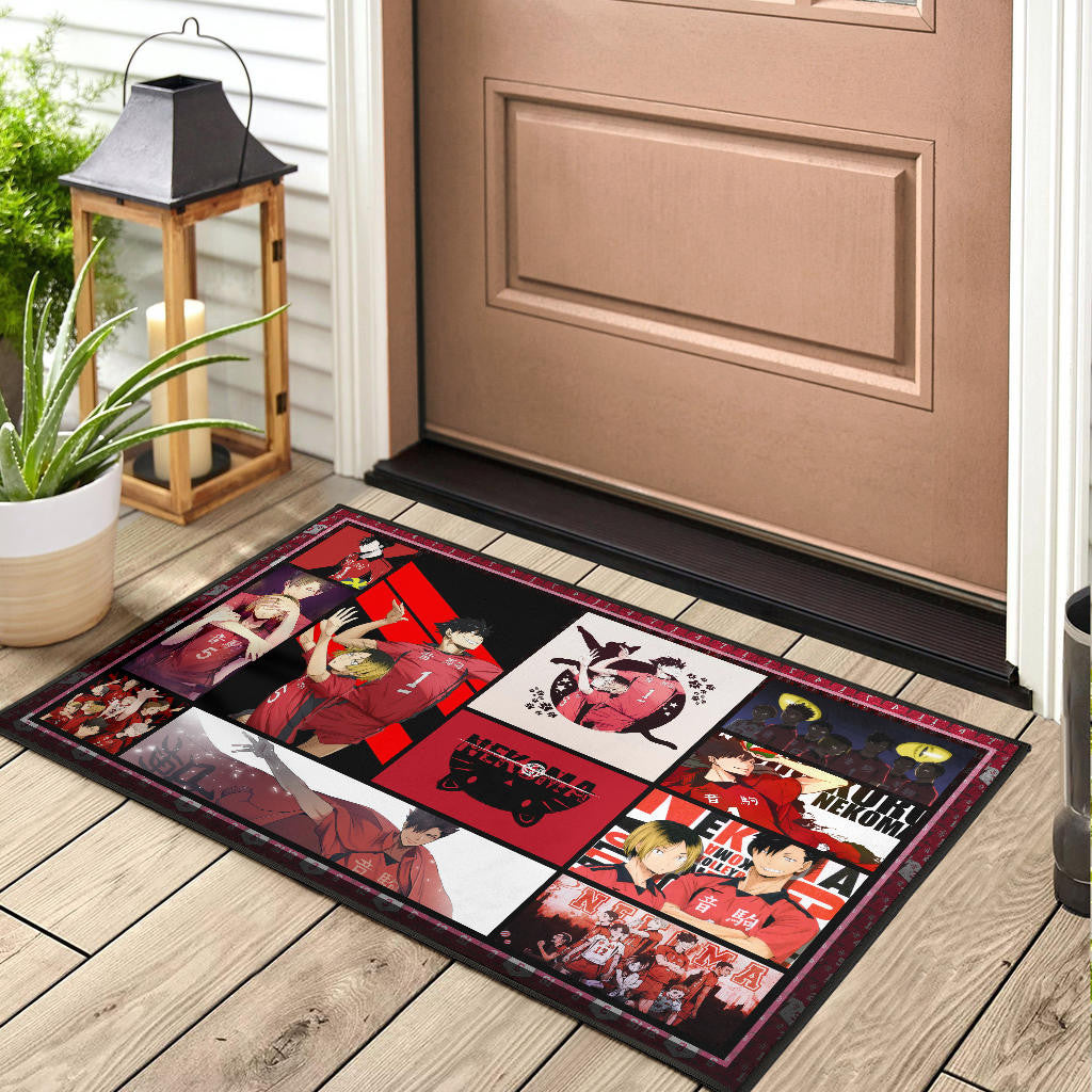 Tetsuro Kuroo And Kenma Kozume Fukurodani Haikyuu Door Mat Anime Home Decor Custom For Fans NA041304