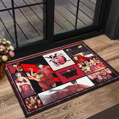 Tetsuro Kuroo And Kenma Kozume Fukurodani Haikyuu Door Mat Anime Home Decor Custom For Fans NA041304