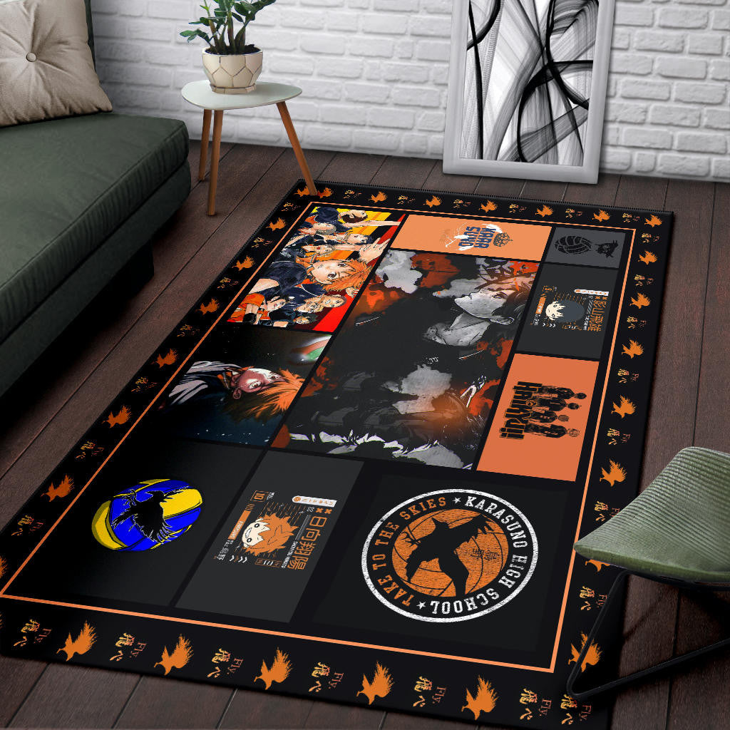 Tobio Kageyama And Shoyo Hinata Haikyuu Area Rug Anime Home Decor Custom For Fans NA041203
