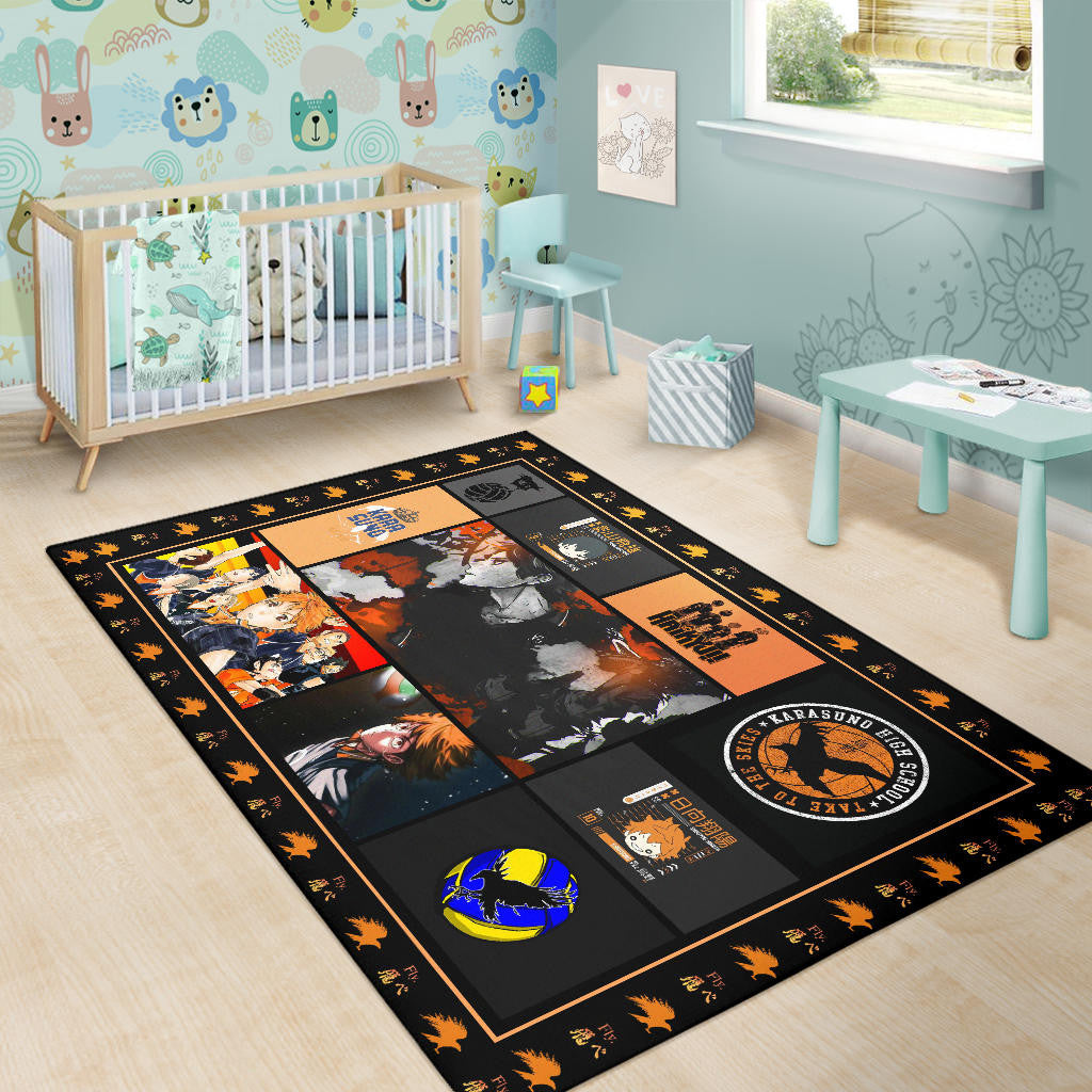 Tobio Kageyama And Shoyo Hinata Haikyuu Area Rug Anime Home Decor Custom For Fans NA041203