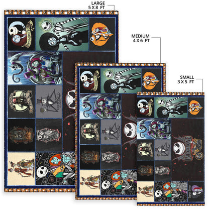Jack And Sally The Nightmare Before Christmas Area Rug Cartoon Home Decor Custom For Fans NT040401