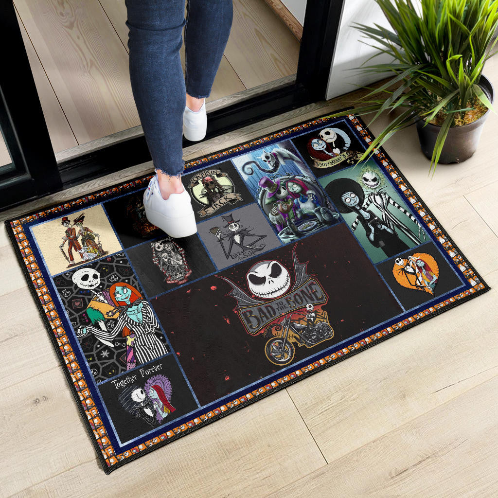 Jack And Sally The Nightmare Before Christmas Door Mat Cartoon Home Decor Custom For Fans NT040401