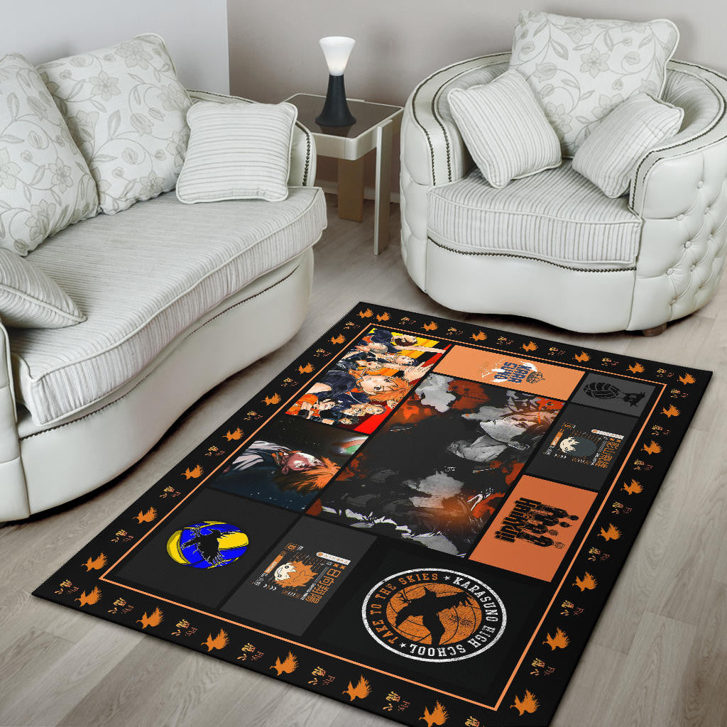 Tobio Kageyama And Shoyo Hinata Haikyuu Area Rug Anime Home Decor Custom For Fans NA041203