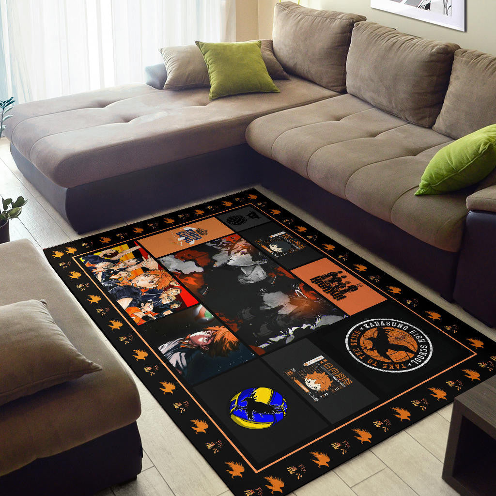 Tobio Kageyama And Shoyo Hinata Haikyuu Area Rug Anime Home Decor Custom For Fans NA041203