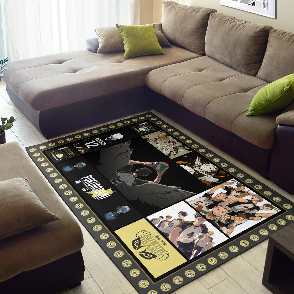 Fukurodani Team Haikyuu Area Rug Anime Home Decor Custom For Fans NA041204