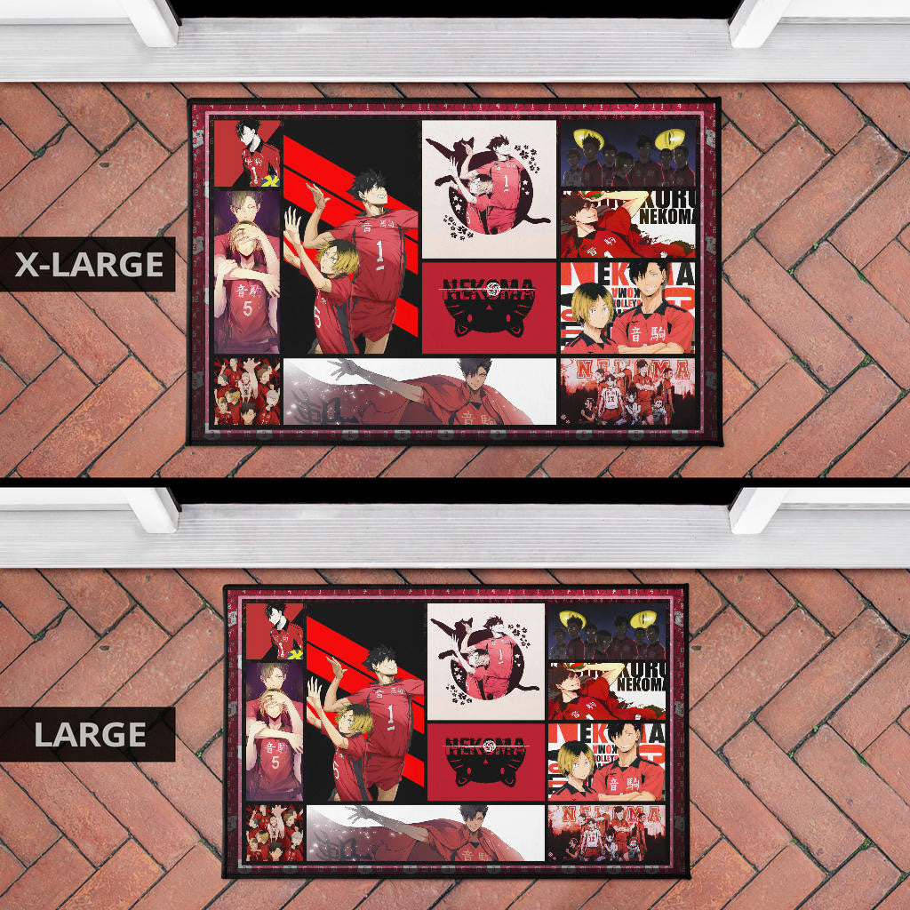 Tetsuro Kuroo And Kenma Kozume Fukurodani Haikyuu Door Mat Anime Home Decor Custom For Fans NA041304