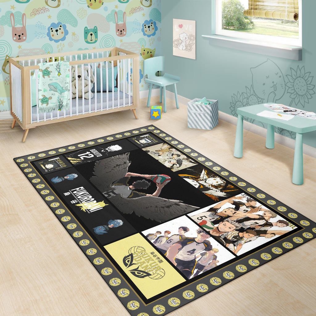 Fukurodani Team Haikyuu Area Rug Anime Home Decor Custom For Fans NA041204