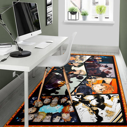 Tobio Kageyama And Shoyo Hinata Fukurodani Haikyuu Area Rug Anime Home Decor Custom For Fans NA041301