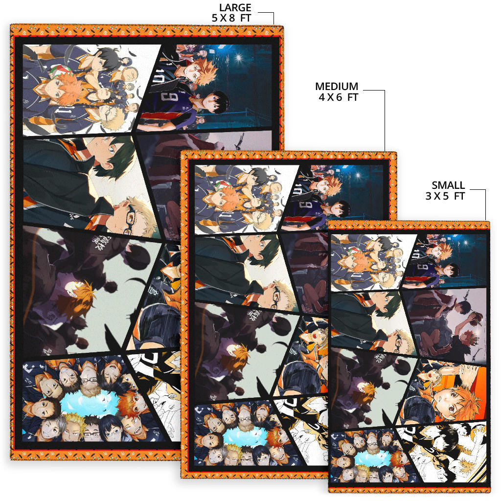 Tobio Kageyama And Shoyo Hinata Fukurodani Haikyuu Area Rug Anime Home Decor Custom For Fans NA041301