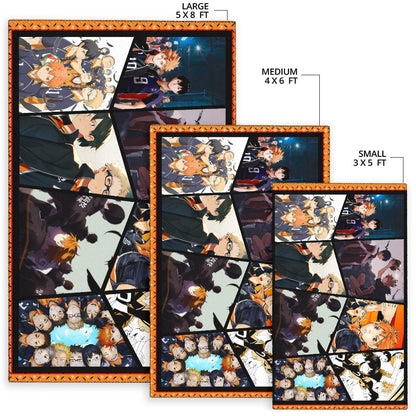 Tobio Kageyama And Shoyo Hinata Fukurodani Haikyuu Area Rug Anime Home Decor Custom For Fans NA041301