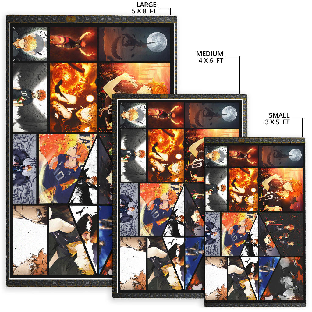 Tobio Kageyama And Shoyo Hinata Fukurodani Haikyuu Area Rug Anime Home Decor Custom For Fans NA041302