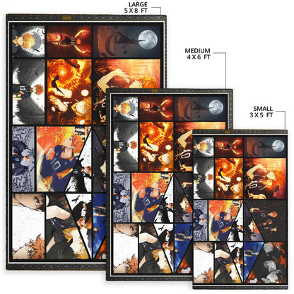 Tobio Kageyama And Shoyo Hinata Fukurodani Haikyuu Area Rug Anime Home Decor Custom For Fans NA041302