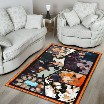 Tobio Kageyama And Shoyo Hinata Fukurodani Haikyuu Area Rug Anime Home Decor Custom For Fans NA041301