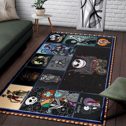 Jack And Sally The Nightmare Before Christmas Area Rug Cartoon Home Decor Custom For Fans NT040401