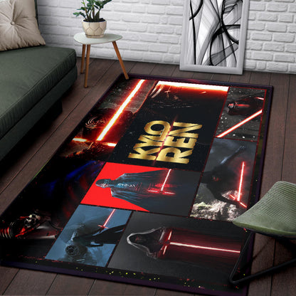 Kylo Ren Star Wars Area Rug Movie Home Decor Custom For Fans NT040404