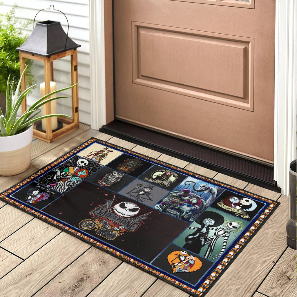 Jack And Sally The Nightmare Before Christmas Door Mat Cartoon Home Decor Custom For Fans NT040401