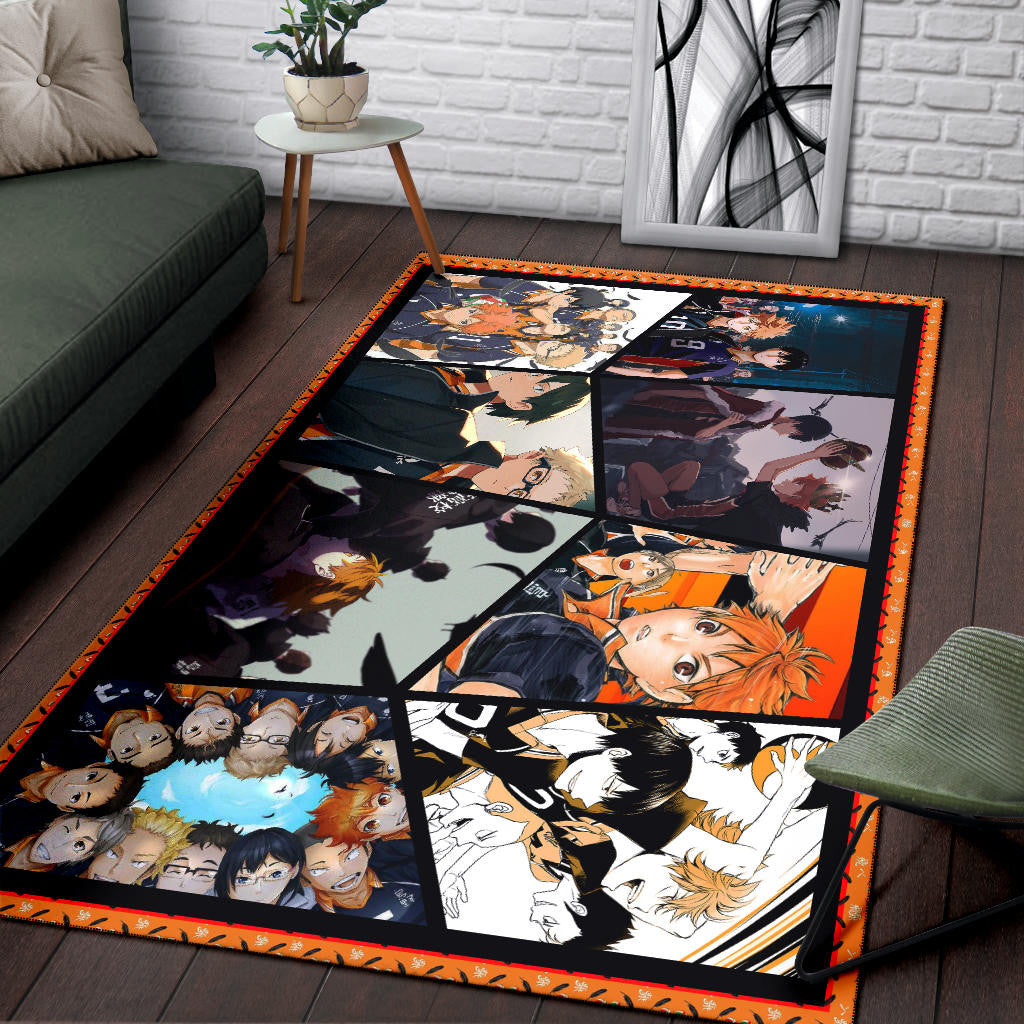 Tobio Kageyama And Shoyo Hinata Fukurodani Haikyuu Area Rug Anime Home Decor Custom For Fans NA041301