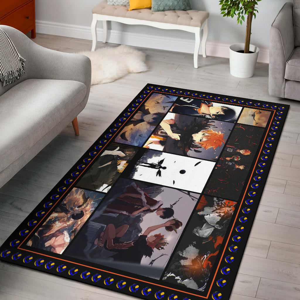 Tobio Kageyama And Shoyo Hinata Haikyuu Area Rug Anime Home Decor Custom For Fans NA041201