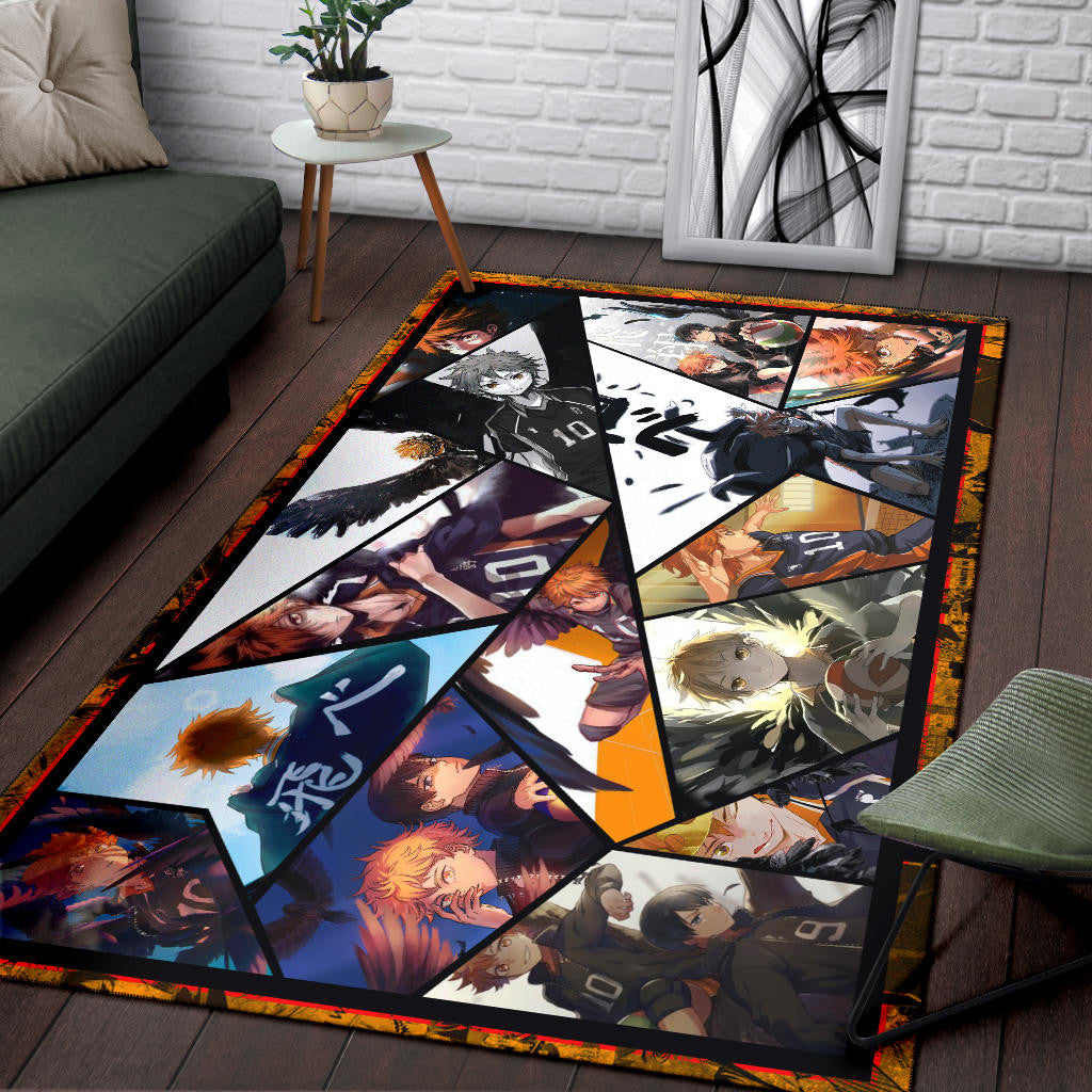 Shoyo Hinata Haikyuu Area Rug Anime Home Decor Custom For Fans NA041401