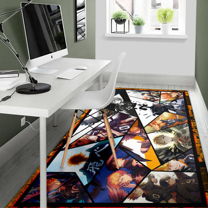Shoyo Hinata Haikyuu Area Rug Anime Home Decor Custom For Fans NA041401