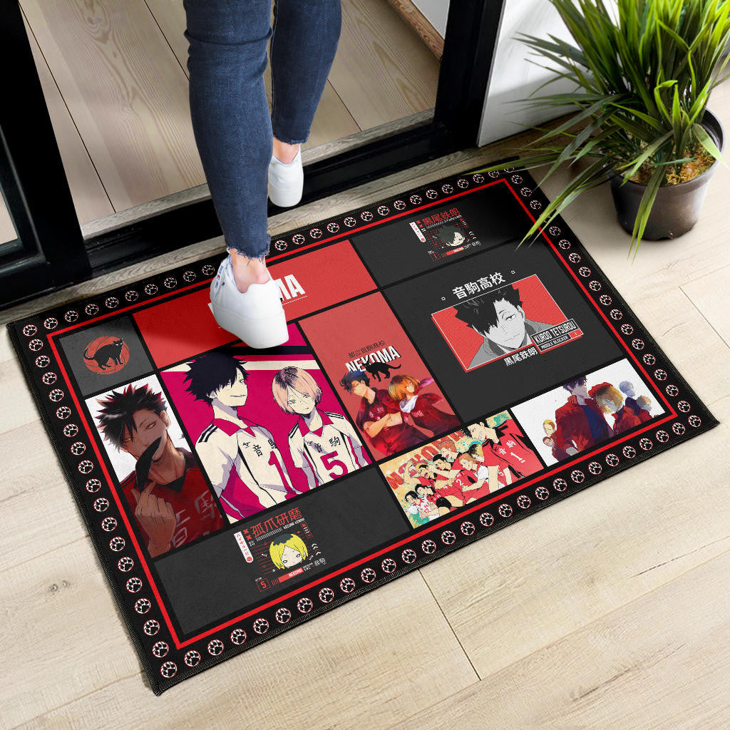 Tetsuro Kuroo Haikyuu Door Mat Anime Home Decor Custom For Fans NA041502