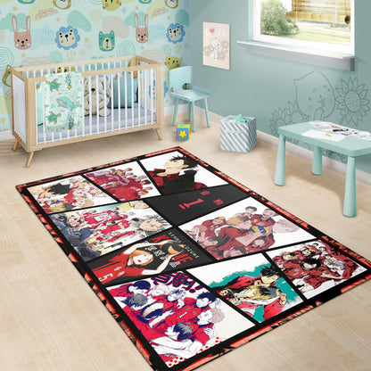 Tetsuro Kuroo Haikyuu Area Rug Anime Home Decor Custom For Fans NA041404
